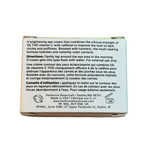 NIB Herbivore Super Nova Brightening Eye Cream Sz .5 oz - Picture 4 of 7